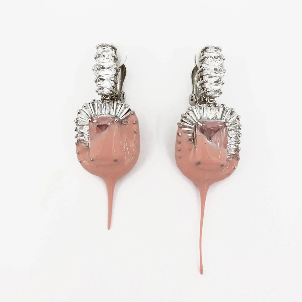 Ottolinger dipped diamond clip on earrings